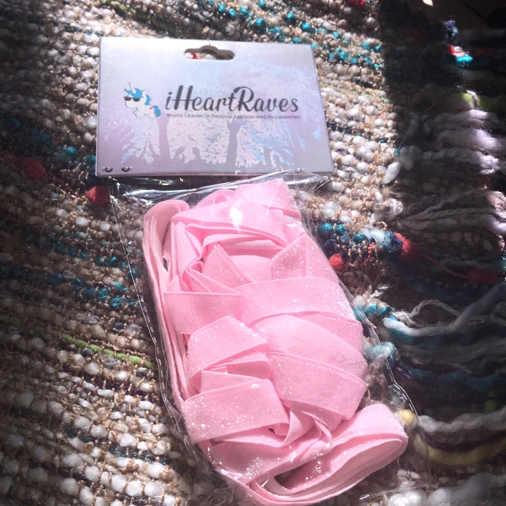 Pink rave leg wraps